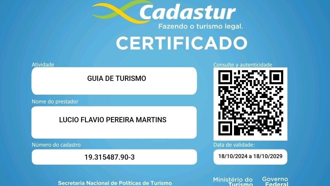 Certificação Ministério do Turismo